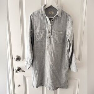 Marine Layer Gray Cotton Popover Dress S